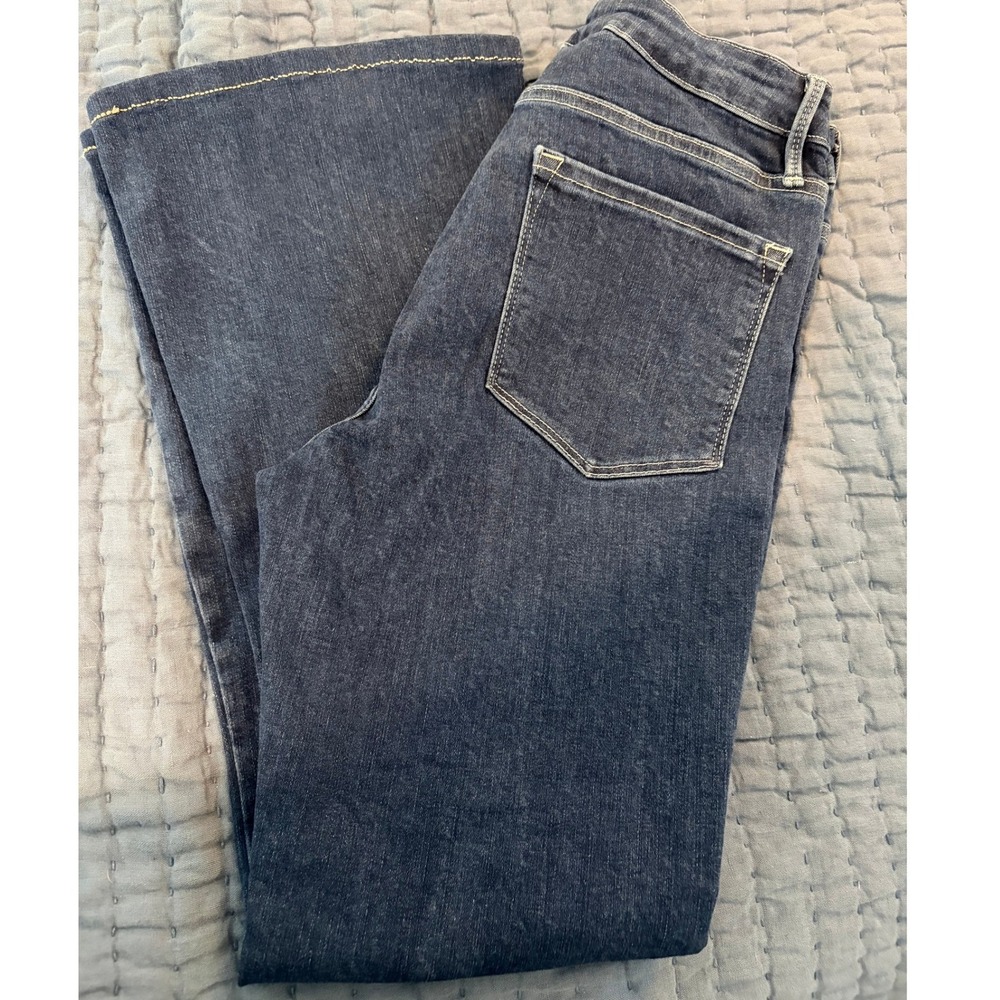 Frame Le One Flare Jeans High Stretch Indigo Blue Size 2 Fits 30-34 designer